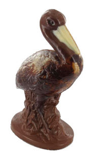Ooievaar in chocolade