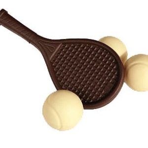 tennisracket in chocolade