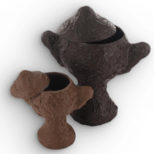 bekers in chocolade