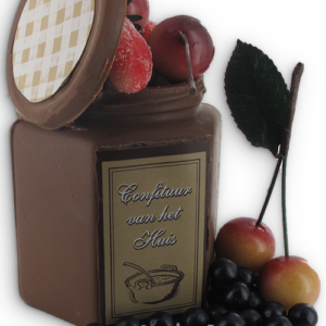 confituurpot in chocolade