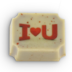 Bedrukte praline voor Valentijn