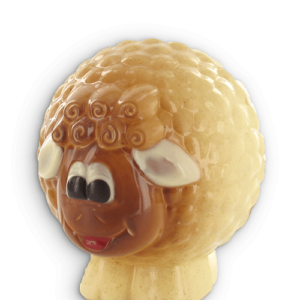 dik schaap in chocolade