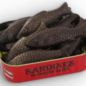 Sardientjes in chocolade