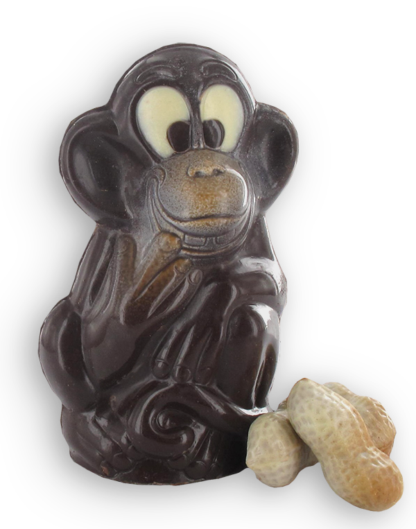 aapje met pinda noten