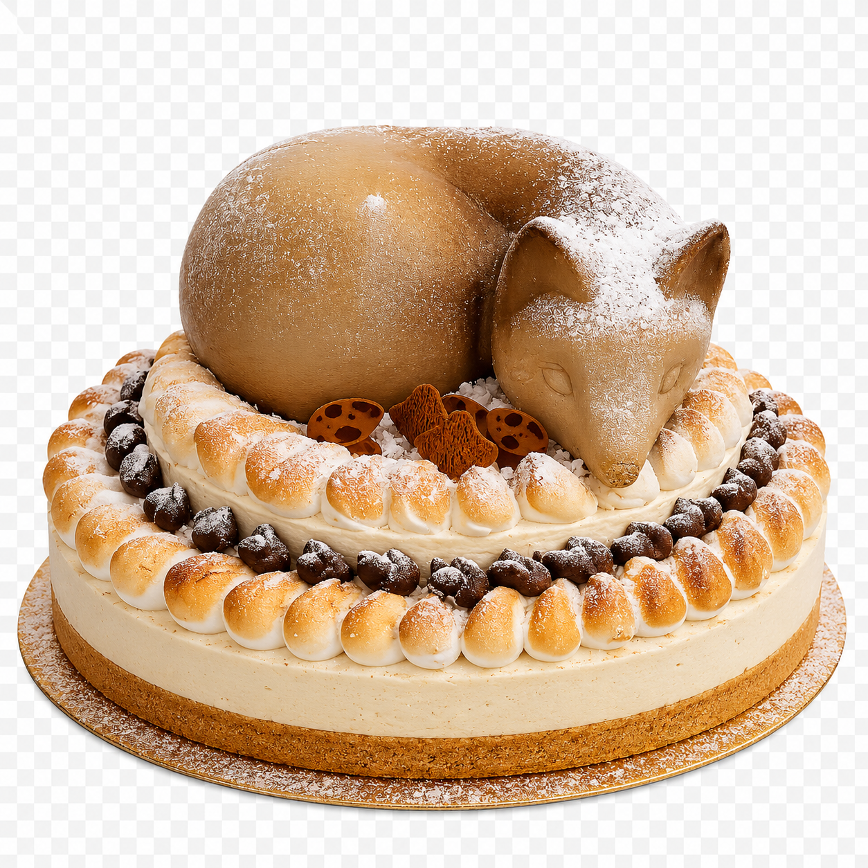 Ijstaart met vos